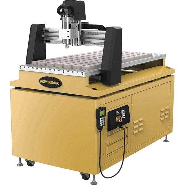 Powermatic - Single Phase, 24,000 RPM, 230 Volt, CNC Mill Drill Machine - 39-11/64" Long x 28-25/64" Wide Table - Apex Tool & Supply