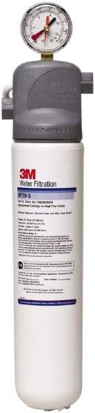 3M - 4-1/4" OD, 17" Cartridge Length, 0.5 Micron Rating Cartridge Filter Assembly - 3/8" Pipe Size, Reduces Sediment - Apex Tool & Supply