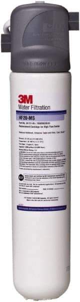 3M - 4-1/2" OD, 15-1/2" Cartridge Length, 0.5 Micron Rating Cartridge Filter Assembly - 3/8" Pipe Size, Reduces Taste, Odor, Chlorine, Particulate & Cyst - Apex Tool & Supply