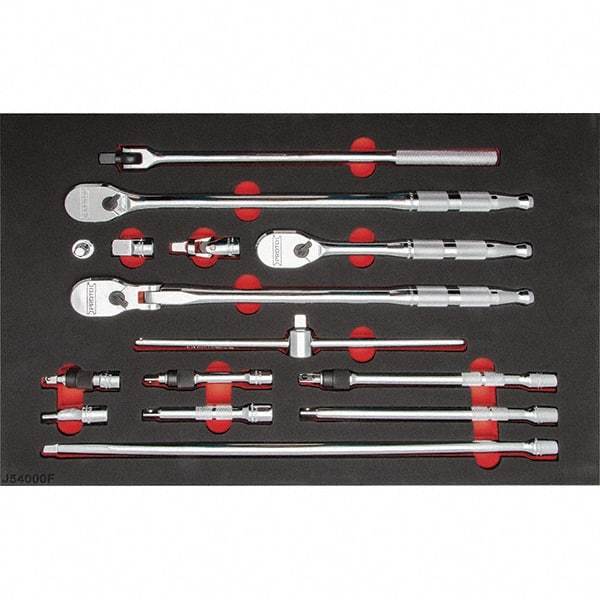 Proto - 15 Piece 1/2" Drive Mechanic's Tool Set - Comes in 23 x 16" Foam Insert - Apex Tool & Supply