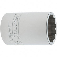 Proto - 1/2" Drive, Standard Hand Socket - 12 Points, 1-59/64" OAL, Steel, Chrome Finish - Apex Tool & Supply