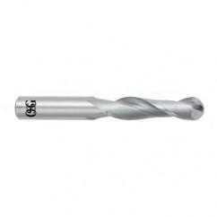 10mm Dia. - 76mm OAL - TiAlN CBD - Ball End SE EM - 2 FL - Apex Tool & Supply