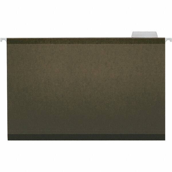 Universal One - 9-5/8 x 14-3/4", Legal, Standard Green, Hanging File Folder - 11 Point Stock, 1/5 Tab Cut Location - Apex Tool & Supply