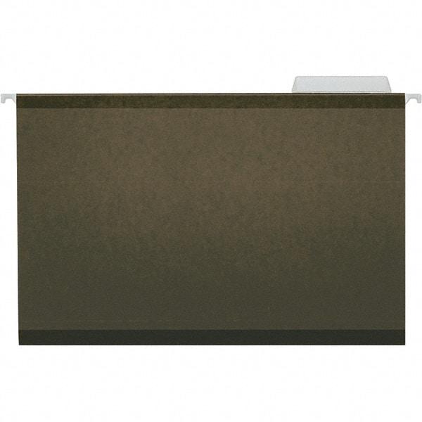 Universal One - 9-5/8 x 14-3/4", Legal, Standard Green, Hanging File Folder - 11 Point Stock, 1/3 Tab Cut Location - Apex Tool & Supply