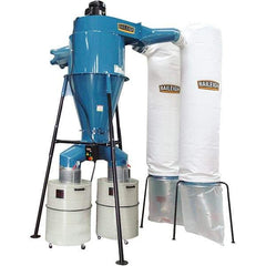 Baileigh - 1µm, 440 Volt Pedestal Mount Dust Collector - 85" Long x 65" Deep x 148" High, 4" Connection Diam, 6,000 CFM Air Flow, 17" Static Pressure Water Level - Apex Tool & Supply