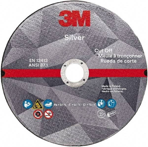 3M - 4-1/2" Ceramic Cutoff Wheel - 3/32" Thick, 7/8" Arbor, Use with Angle Grinders - Apex Tool & Supply