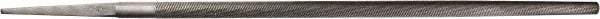 PFERD - 8" Long, Second Cut, Round American-Pattern File - Single Cut, 0.31" Overall Thickness, Tang - Apex Tool & Supply