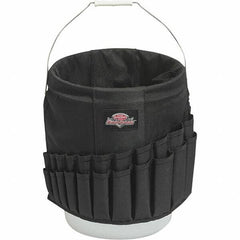 Bucket Boss - 44 Pocket General Purpose Holster - Polyester, Black, 11" Wide x 11" High - Apex Tool & Supply