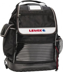 Lenox - 30 Pocket Black Ballistic Nylon Backpack Tool Bag - 6" Wide x 14" Deep x 18" High - Apex Tool & Supply