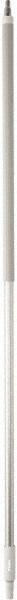 Vikan - 63 x 1-1/4" Aluminum Squeegee Handle - European Threaded Connection, White - Apex Tool & Supply