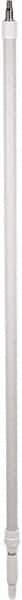 Vikan - 115 x 1-1/4" Aluminum Squeegee Handle - European Threaded Connection, White, Telescoping - Apex Tool & Supply