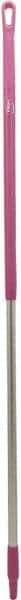 Vikan - 59 x 1-1/4" Aluminum Squeegee Handle - European Threaded Connection, Pink - Apex Tool & Supply