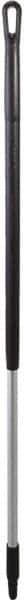 Vikan - 51 x 1-1/4" Aluminum Squeegee Handle - European Threaded Connection, Black - Apex Tool & Supply