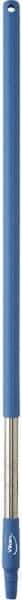 Vikan - 39-1/2 x 1-1/4" Stainless Steel Squeegee Handle - European Threaded Connection, Blue - Apex Tool & Supply