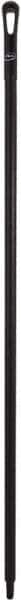 Vikan - 59 x 1-1/4" Polypropylene Squeegee Handle - European Threaded Connection, Black - Apex Tool & Supply