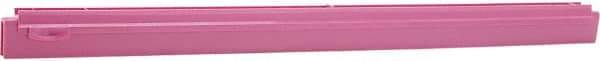 Vikan - 24" Rubber Blade Squeegee Refill - Double Edge, Pink, Plastic Holder - Apex Tool & Supply
