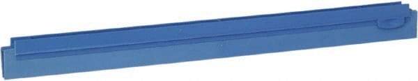 Vikan - 20" Rubber Blade Squeegee Refill - Double Edge, Blue, Plastic Holder - Apex Tool & Supply