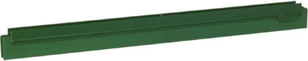 Vikan - 20" Rubber Blade Squeegee Refill - Double Edge, Green, Plastic Holder - Apex Tool & Supply