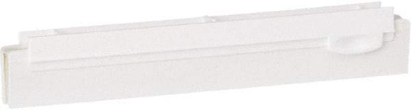 Vikan - 10" Rubber Blade Squeegee Refill - Double Edge, White, Plastic Holder - Apex Tool & Supply