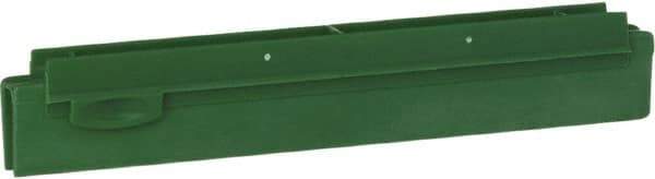 Vikan - 10" Rubber Blade Squeegee Refill - Double Edge, Green, Plastic Holder - Apex Tool & Supply