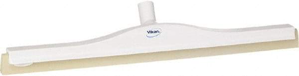 Vikan - 24" Foam Rubber Blade Floor Squeegee - Double Edge, White, Plastic Holder - Apex Tool & Supply