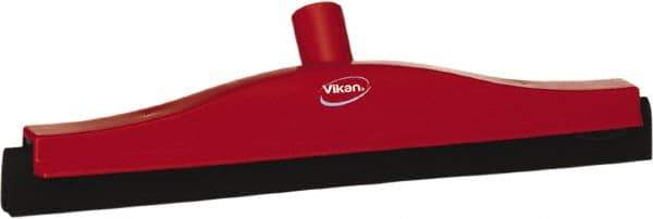 Vikan - 16" Foam Rubber Blade Bench Squeegee - Double Edge, Red, Plastic Holder - Apex Tool & Supply