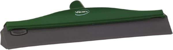 Vikan - 16" Rubber Blade Ceiling Squeegee - Double Edge, Green, Plastic Holder - Apex Tool & Supply