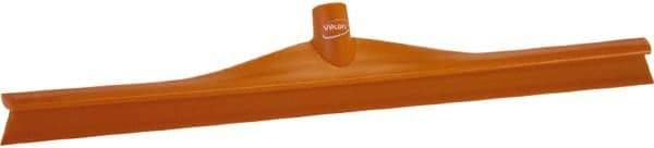 Vikan - 23.62" Rubber Blade Floor Squeegee - Single Edge, Orange, Plastic Holder - Apex Tool & Supply