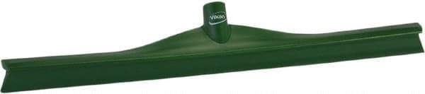 Vikan - 23.62" Rubber Blade Floor Squeegee - Single Edge, Green, Plastic Holder - Apex Tool & Supply