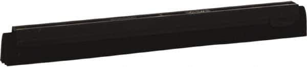 Vikan - 16" Foam Rubber Blade Squeegee Refill - Double Edge, Black, Plastic Holder - Apex Tool & Supply