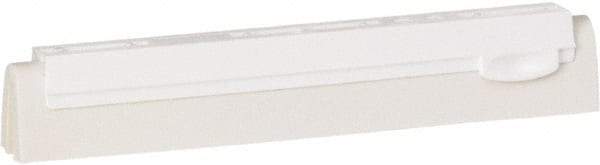 Vikan - 10" Foam Rubber Blade Squeegee Refill - Double Edge, White, Plastic Holder - Apex Tool & Supply