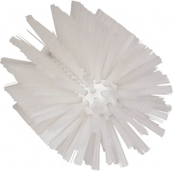 Vikan - 4" Diam Polyester Tube Brush - 6-1/2" OAL, 5-1/4" Head Length, Polypropylene Handle - Apex Tool & Supply