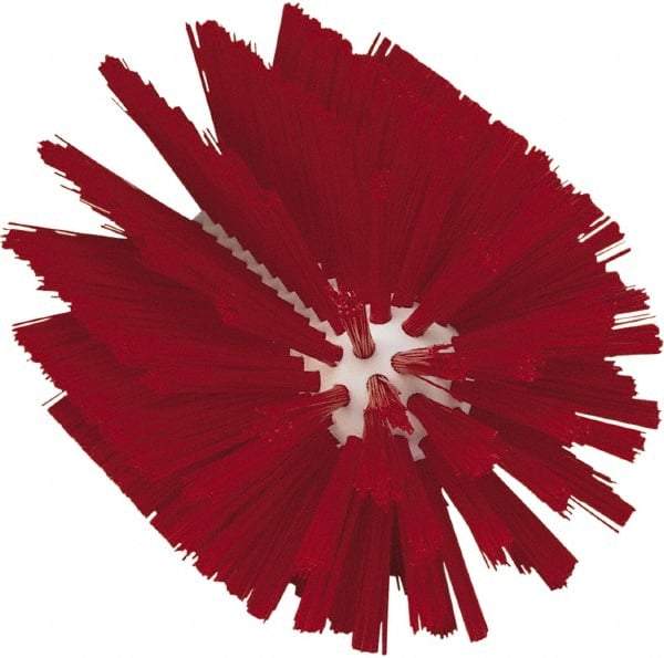 Vikan - 4" Diam Polyester Tube Brush - 6-1/2" OAL, 5-1/4" Head Length, Polypropylene Handle - Apex Tool & Supply