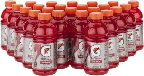 Gatorade - 12 oz Bottle Fruit Punch Activity Drink - Ready-to-Drink - Apex Tool & Supply