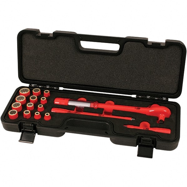 Wiha - 16 Piece Adjustable Torque Wrench & Socket Set - Apex Tool & Supply