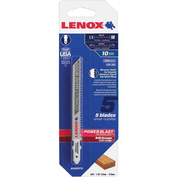Lenox - Jig Saw Blades Blade Material: Bi-Metal Blade Length (Inch): 4 - Apex Tool & Supply
