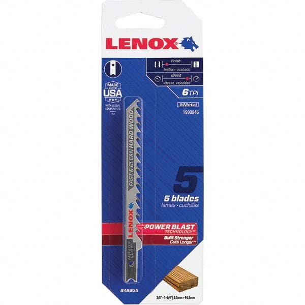 Lenox - Jig Saw Blades Blade Material: Bi-Metal Blade Length (Inch): 4 - Apex Tool & Supply