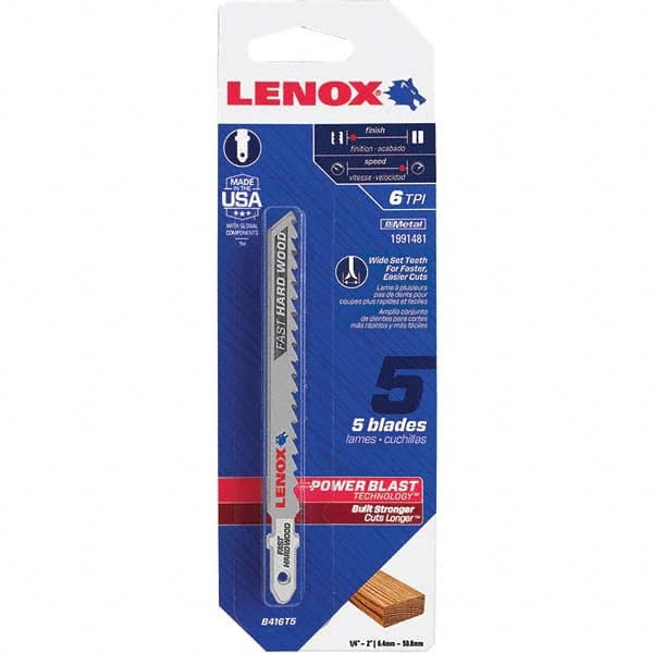 Lenox - Jig Saw Blades Blade Material: Bi-Metal Blade Length (Inch): 4 - Apex Tool & Supply