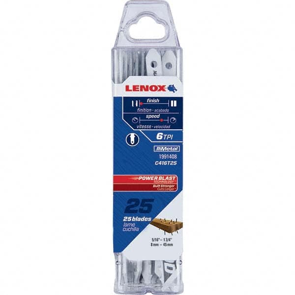 Lenox - Jig Saw Blades Blade Material: Bi-Metal Blade Length (Inch): 4 - Apex Tool & Supply