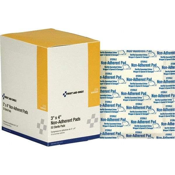 PRO-SAFE - 4-1/2" Long x 3-1/4" Wide, General Purpose Wound Care - White, Cotton Bandage - Apex Tool & Supply