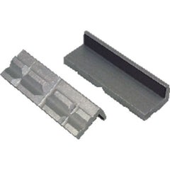 Aluminum Vise Jaw Pads - V-shaped Aluminum surFace holds Round and hex parts securely - 4″ Pad length - Apex Tool & Supply