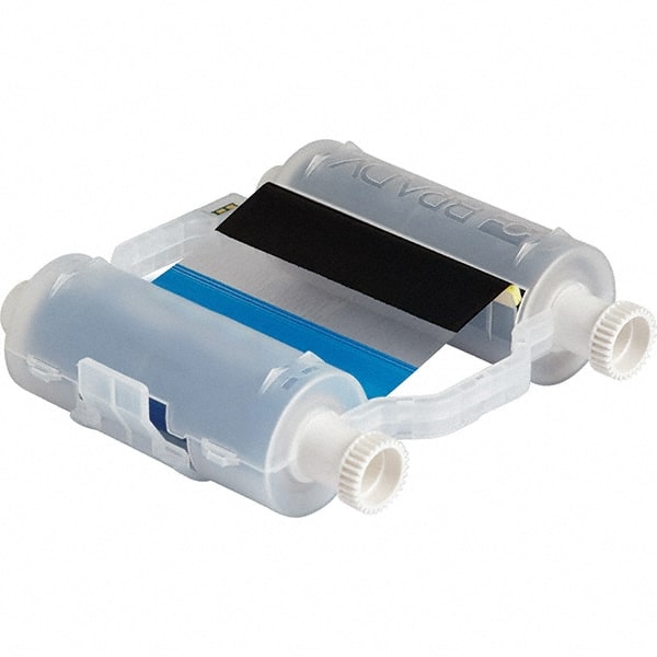 Brady - 200' Black/Blue Resin Ribbon 2 Color Paneled Ribbon Cartridge - Apex Tool & Supply