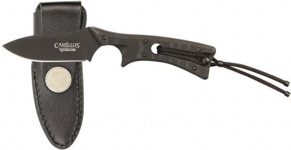 Clauss - 3" Long Blade, D2 Steel with Carbonitride Titanium Coating, Drop Point, Tactical Knife - D2 Steel with Carbonitride Titanium Coating Blade - Apex Tool & Supply