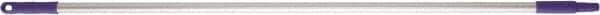 Vikan - 52 x 1" Aluminum Squeegee Handle - European Threaded Connection, Purple - Apex Tool & Supply