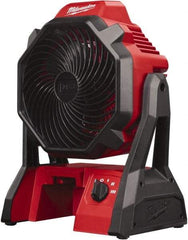 Milwaukee Tool - 7" Blade, 284 Max CFM, Cordless Fan - 2.5 Amps, 18 Volts, 3 Speed - Apex Tool & Supply