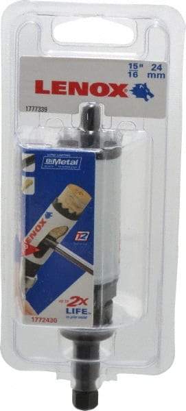 Lenox - 15/16" Diam, 1-1/2" Cutting Depth, Hole Saw - Bi-Metal Saw, Toothed Edge - Apex Tool & Supply