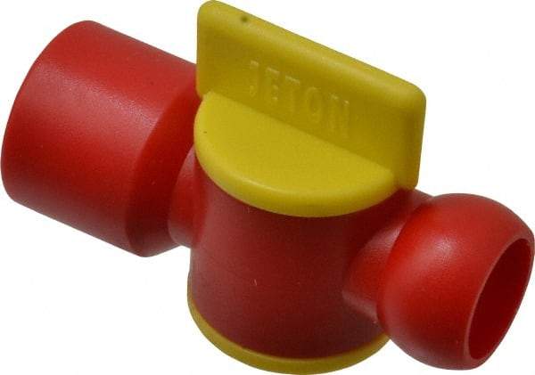 Value Collection - 2 Piece, 3/8" ID Coolant Hose BSPT Valve - Female to Female Connection, POM Body, 3/8 BSPT, Use with Snap Together Hose Systems - Apex Tool & Supply