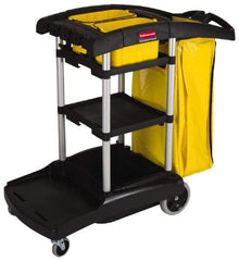 Rubbermaid - Polyethylene Janitor Cart - 49-3/4" Long - Apex Tool & Supply