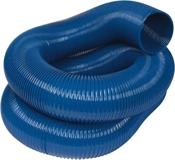 Hi-Tech Duravent - 8" ID, 25' Long, PVC Blower & Duct Hose - Blue, 10-1/2" Bend Radius, 6 In/Hg, 7 Max psi, -20 to 180°F, Abrasion and Chemical Resistant - Apex Tool & Supply