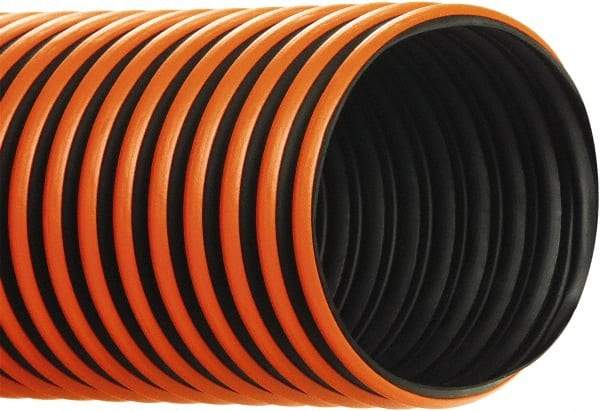 Hi-Tech Duravent - 3" ID, 50' Long, Thermoplastic Rubber Blower & Duct Hose - Black, 4-1/4" Bend Radius, 15 In/Hg, 10 Max psi, -60 to 300°F, Chemical and Abrasion Resistant - Apex Tool & Supply